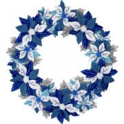 Winter Blue Poinsettia - Kit Ghirlanda in feltro