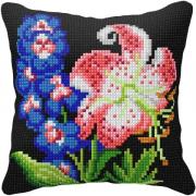 Cuscino - Fiori in nero