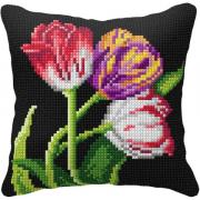 Cuscino - Tulipani in nero