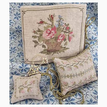 1830\'s Rose Basket Needlebook