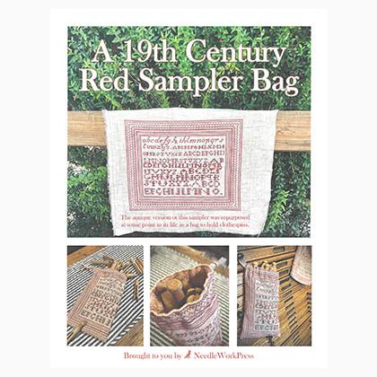 19th Century Red Sampler Bag