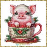 Christmas Animals Cups Pig