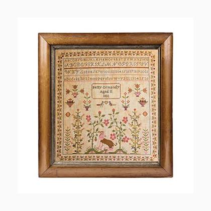 Betty Ormandy 1832 Sampler