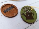 Needle Case - Fiori grigi