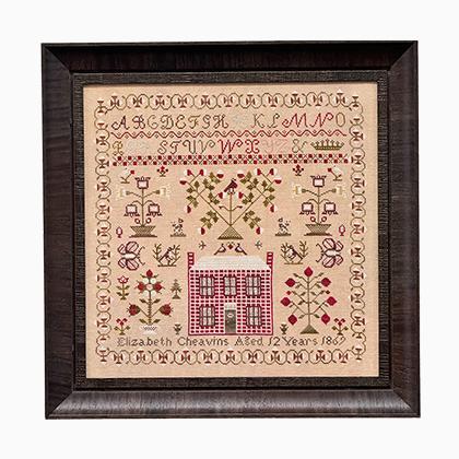 Elizabeth Cheavins 1869 Sampler & Pinwheel