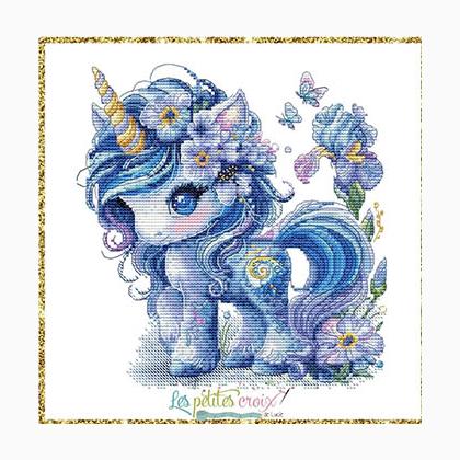 Unicorn Blue Flowers