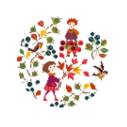 Bambini in autunno