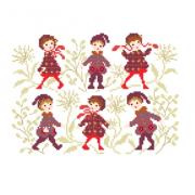 Bambini con cappotti jacquard rossi!