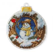 Addobbi Natalizi - Pupazzo di neve con cappello