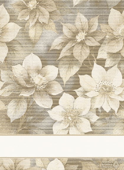 Asciugapiatti - Fiori di Natale - Oro-Ecru Lurex