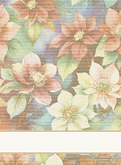 Asciugapiatti - Fiori di Natale - Oro-Multicolor Lurex