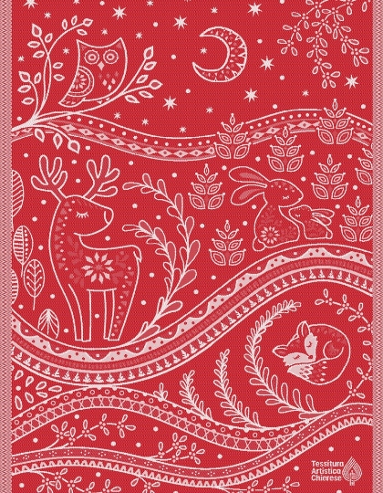 Asciugapiatti - Incanto - Rosso Lurex - NO Aida
