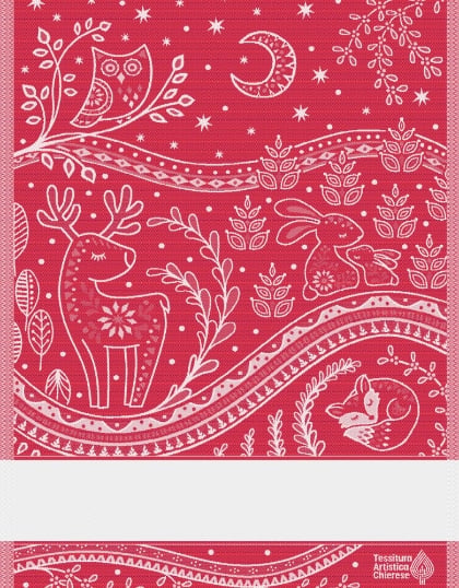 Asciugapiatti - Incanto - Rosso Lurex
