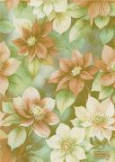Asciugapiatti - Fiori di Natale - Oro-Verde-Rosso Lurex -NO Aida