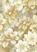 Asciugapiatti - Fiori di Natale - Oro-Ecru Lurex - NO Aida