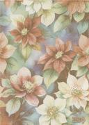 Asciugapiatti - Fiori di Natale - Oro-Multicolor Lurex -NO Aida