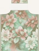 Grembiule - Fiori di Natale - Oro-Verde-Rosso Lurex