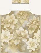 Grembiule - Fiori di Natale - Oro-Ecru Lurex