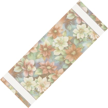 Striscia - Fiori di Natale - Oro-Multicolor Lurex