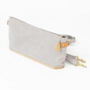 Borsa Portaoggetti con base in legno - Grigio Chiaro