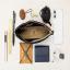 Borsa Portaoggetti con base in legno - Nero