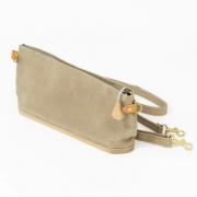 Borsa Portaoggetti con base in legno - Marrone