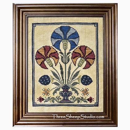 Blue Carnation Fraktur