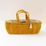 Mini Borsa in Tela Cerata - Giallo