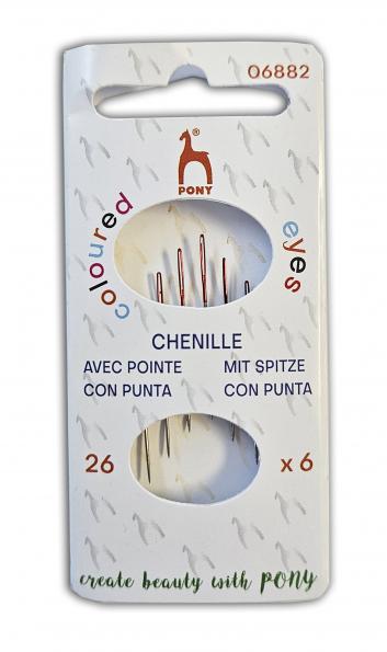 Aghi da ricamo Lana/Chenille con punta - misura 26