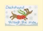 Dachshund Through The Snow Christmas Card
