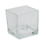 Cubo in Vetro per Candele e Mini Decorazioni - Piccolo