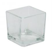 Cubo in Vetro per Candele e Mini Decorazioni - Grande