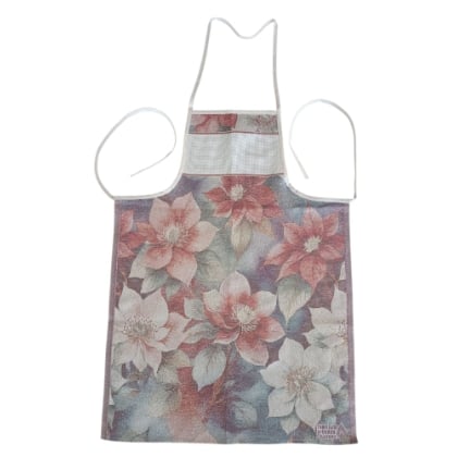 Grembiule - Fiori di Natale - Oro-Multicolor Lurex