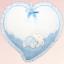 Fiocco Nascita - Cuore con Orsetto addormentato - Azzurro