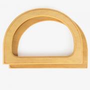 Coppia di manici per borsa in legno semicircolari - natural
