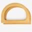 Coppia di manici per borsa in legno semicircolari - natural