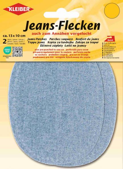 Toppe Ovali di Jeans - Azzurro