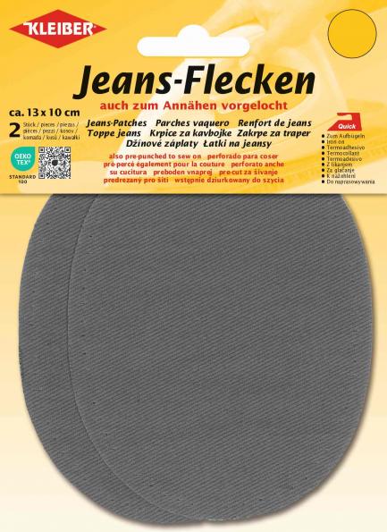 Toppe Ovali di Jeans - Grigio