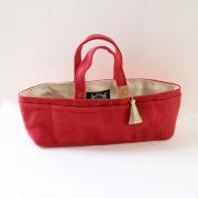Mini Borsa in Tela Cerata - Rosso