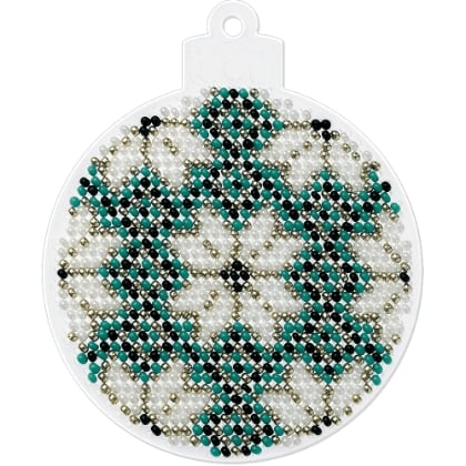 Palla di Natale - Fiocchi di neve in verde