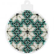 Palla di Natale - Fiocchi di neve in verde