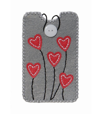 Set Feltro - Porta Telefonino Cuore