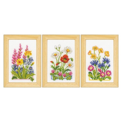 Miniature di Fiori di campo- set di 3