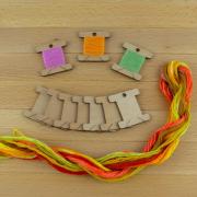 Set di 50 Farfalline Avvolgi-Filo in Legno - Basic