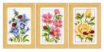 Miniature di Fiori e coccinelle- set di 3