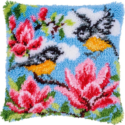 Cuscino - Cinciallegre e magnolia