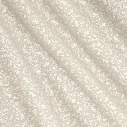 Floral White on Natural - 100x275cm.