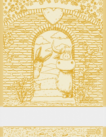 Asciugapiatti - Happy Farm - Giallo