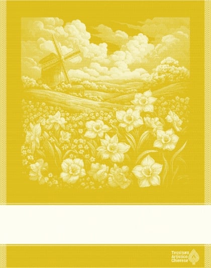 Asciugapiatti - Paesaggio 1 - Giallo