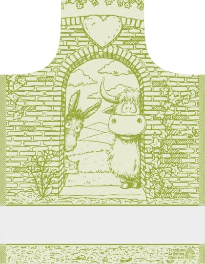 Grembiule - Happy Farm - Verde